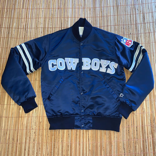 S/M - Vintage Dallas Cowboys Quilted Satin Starter Jacket