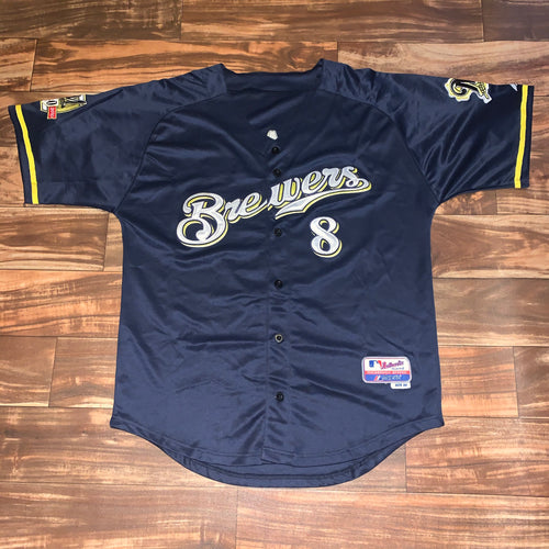 L/XL - Ryan Braun 40th Anniversary Stitched Brewers Jersey