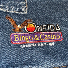 Load image into Gallery viewer, XL - Vintage Oneida Bingo &amp; Casino Denim Jacket