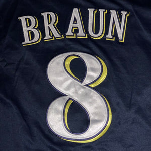L/XL - Ryan Braun 40th Anniversary Stitched Brewers Jersey