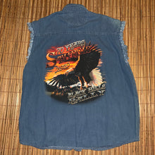 Load image into Gallery viewer, XL - Sturgis 2010 Black Hills Rally Denim Cutoff Shirt
