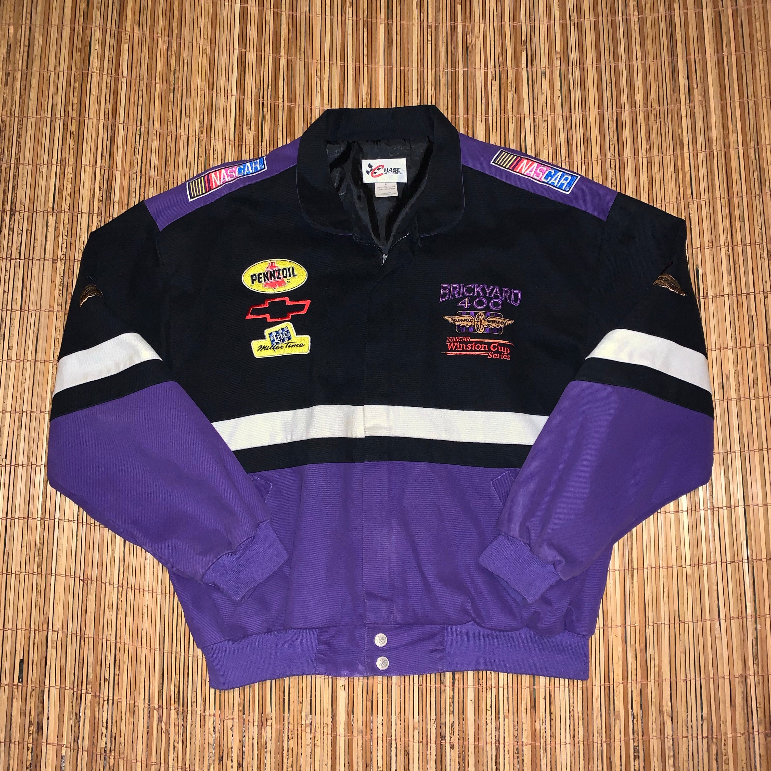 L Brickyard 400 Nascar Zip Jacket Twisted Thrift