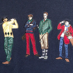 L - Vintage Embroidered Golf Sweater