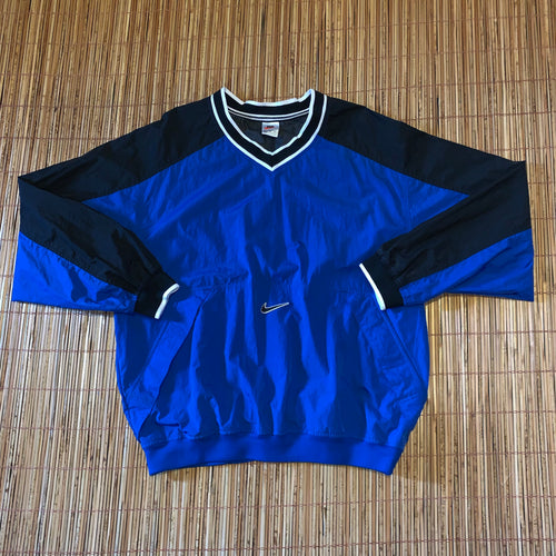 L - Vintage 1990s Nike Center Swoosh V-Cut Windbreaker