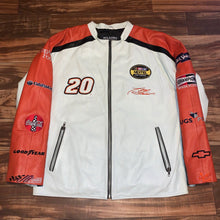 Load image into Gallery viewer, L/XL - Tony Stewart Home Depot Quilted Leather Nascar Jacket