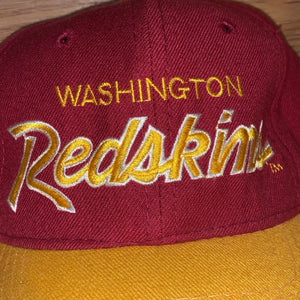 6 7/8 - Vintage Washington Redskins Sports Specialties Script Fitted Hat