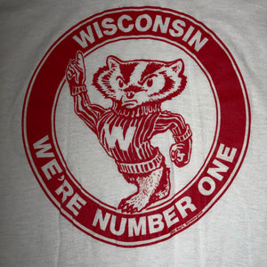 L(See Measurements) - Vintage 1983 Wisconsin Badgers Shirt