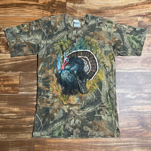 M - Vintage Turkey Camouflage Hunting Shirt