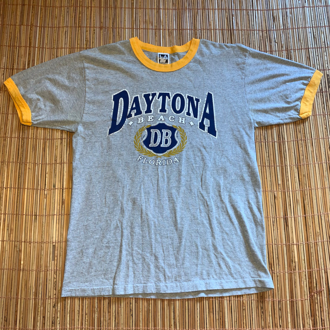 L - Vintage Daytona Beach Ringer Shirt
