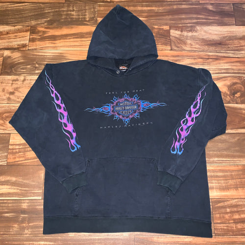 L - Vintage Harley Davidson “Feel The Heat” Hoodie