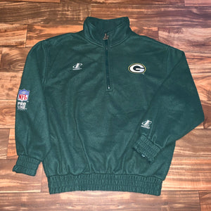 L/XL - Vintage Green Bay Packers 1/4 Zip Fleece