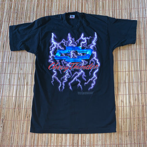 L(Fits XL-See Measurements) - Vintage 90s Chevy Thunder Shirt