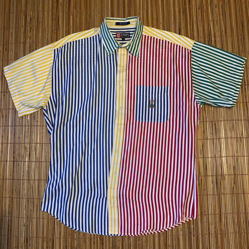 L - Chaps Ralph Lauren Rainbow Striped Shirt