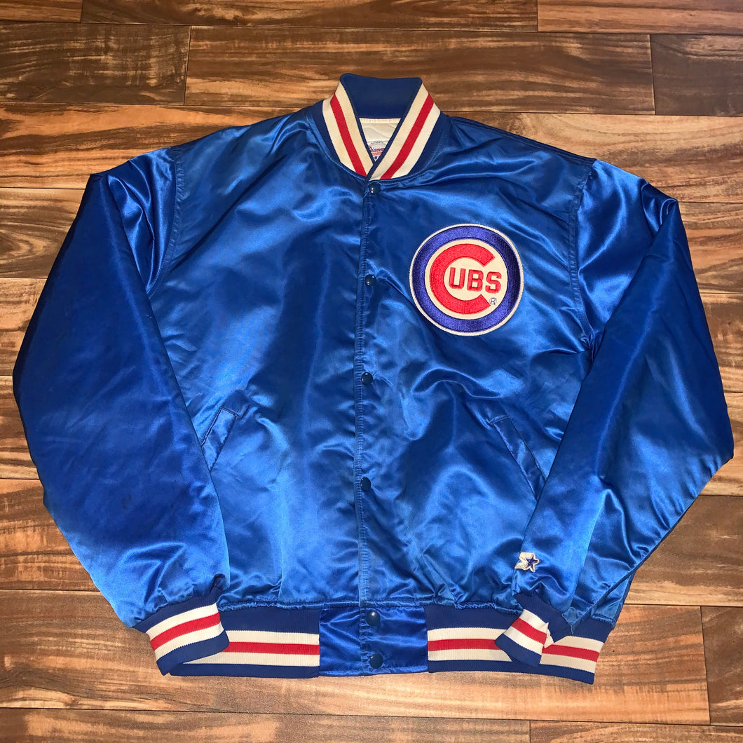 XL - Vintage Chicago Cubs Satin Starter Jacket