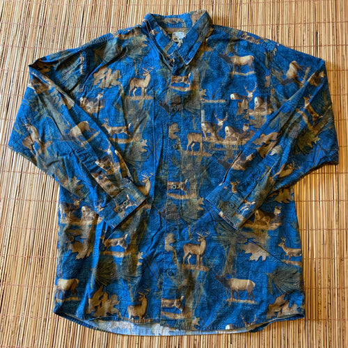 XL - Columbia Performance Hunting Gear Button Up Deer Shirt