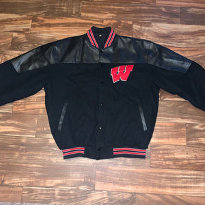 XL - Wisconsin Badgers Stitched Quilted Varsity Jacket