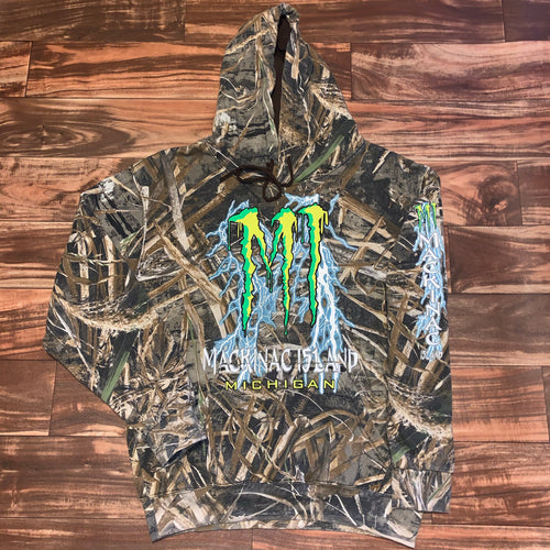 L - Mackinac Island Monster Energy Camo Hoodie