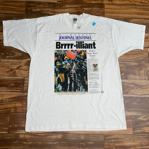 XXL - Vintage NWT Green Bay Packers Milwaukee Newspaper Shirt