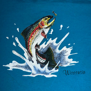 L - Vintage Wisconsin Trout Fishing Shirt