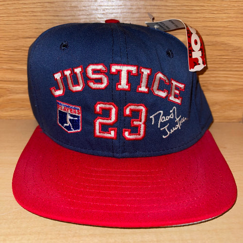Vintage NWT David Justice MLB Snapback Hat