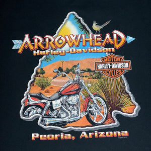 XL - Arrowhead Arizona 2002 Harley Davidson 1/4 Button Shirt