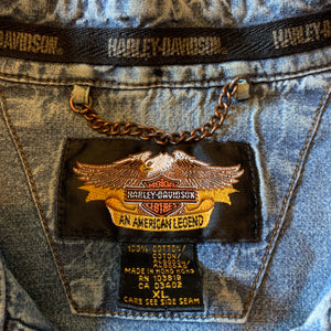 XL - Vintage Harley Davidson Denim Shirt