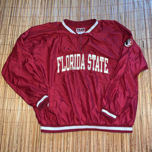 XXL - Vintage Florida State Seminoles Lined 1/4 Zip Windbreaker