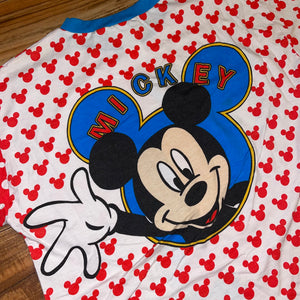 M/L - Vintage Mickey Mouse All Over Print Double Sided Shirt