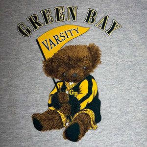 L - Vintage Green Bay Packers Varsity Teddy Bear Crewneck