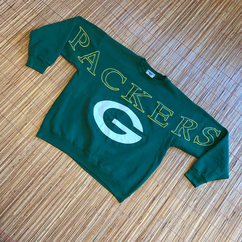 XL - Vintage Green Bay Packers Spellout Crewneck