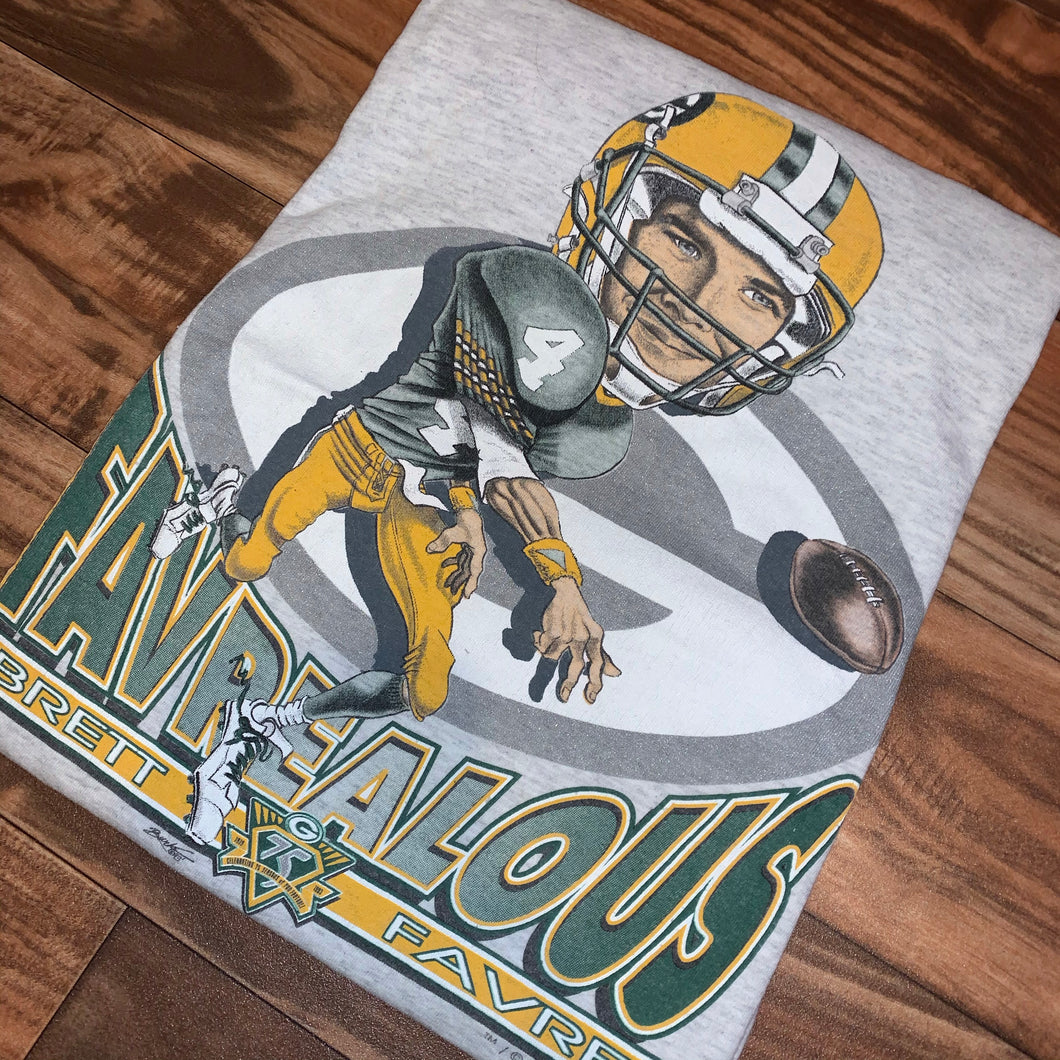 M - Vintage RARE 1993 Brett Favre Packers Caricature Shirt