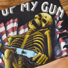 Load image into Gallery viewer, L/XL - Vintage I’ll Give Up My Gun Skeleton USA Graphic Shirt