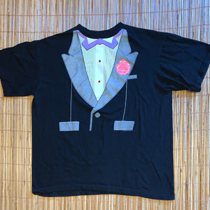 XL - Vintage Suit & Tie Shirt