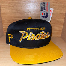 Load image into Gallery viewer, Vintage NWT Pittsburgh Pirates Script Snapback Hat