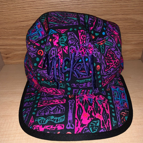 Vintage Exotic Mickey Disney Hat W/ Back Sun Drapes