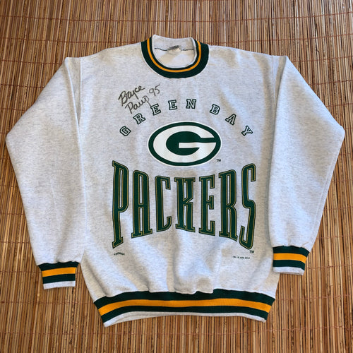 M/L - Vintage 1994 Green Bay Packers Bryce Paup Autographed Crewneck