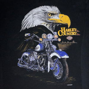 S/M - Vintage RARE 1970s/80s Harley Davidson 1/4 Button Thermal Shirt