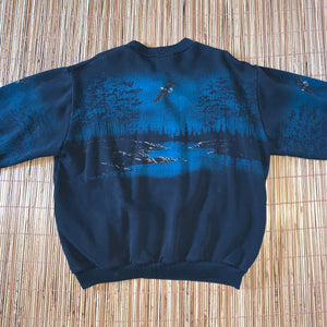 M(See Measurements) - Vintage 1992 All Over Print Eagle Sweater