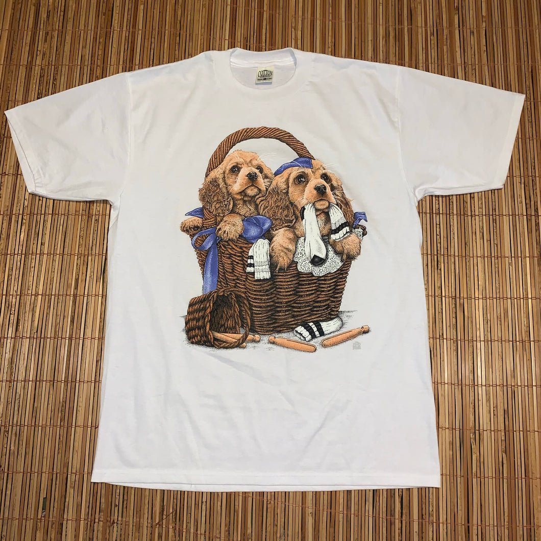 XL - Vintage 1995 Basket Puppy Shirt