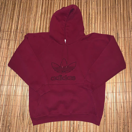 S(Fits L-See Measurements) - Vintage 90s Embroidered Adidas Hoodie
