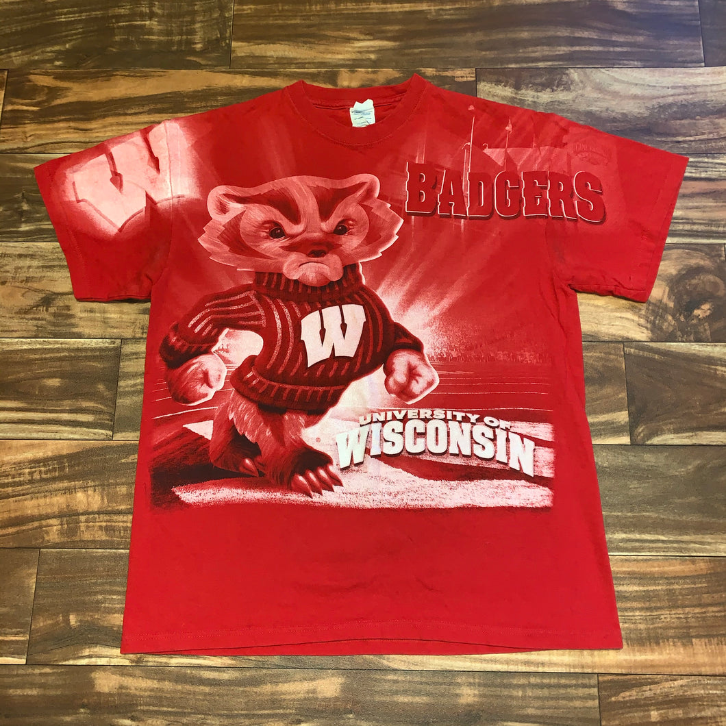 L - Wisconsin Badgers All Over Print Shirt