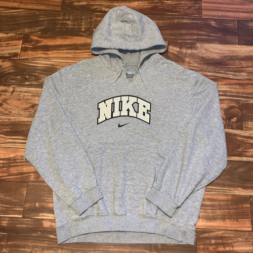 L - Vintage Nike Center Swoosh Spellout Hoodie