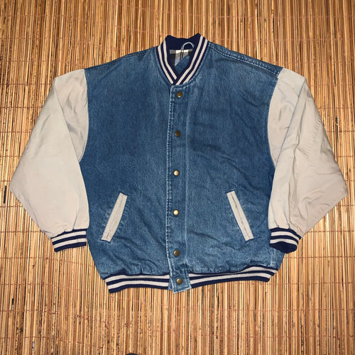 L/XL - Denim Plaid Lined Hot Rod Jacket
