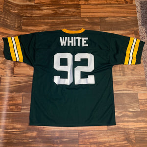L - Vintage Reggie White Green Bay Packers Logo 7 Jersey