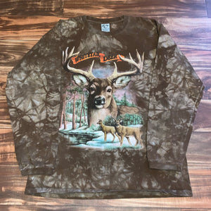 L - Vintage Whitetail Deer Tie Dye Shirt