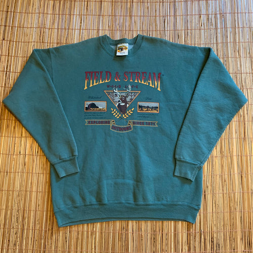 L/XL - Vintage Field & Stream Deer Crewneck