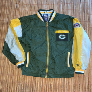 L/XL - Vintage Green Bay Packers Windbreaker