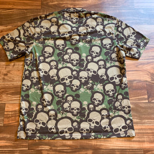 XL - Skull All Over Print Polo Shirt