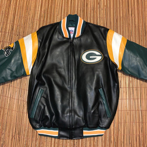 L - Green Bay Packers Leather Jacket