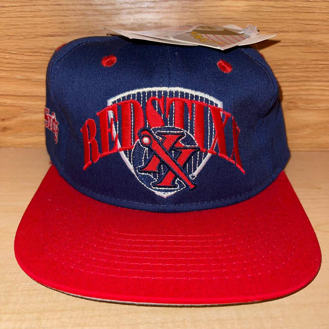 Vintage NWT Columbus Redstixx Minor League Baseball Snapback Hat